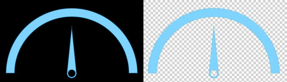 Futuristic Speedometer Gauge Dashboard Interface Isolated Stock Illustration