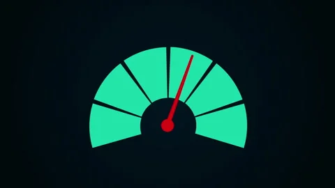 Futuristic Speedometer Or Tachometer Motion Progress 2d with alpha matte Stock Footage 336292821