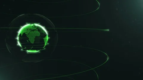 Futuristic sphere of dots. Globalization interface. Sense of science and Stock Footage 105205437
