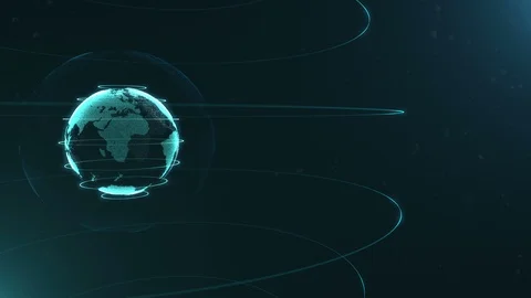 Futuristic sphere of dots. Globalization interface. Sense of science and Stock Footage 105205538