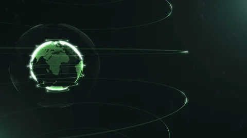 Futuristic sphere of dots. Globalization interface. Sense of science and Stock Footage 105205621