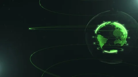 Futuristic sphere of dots. Globalization interface. Sense of science and Stock Footage 105206122