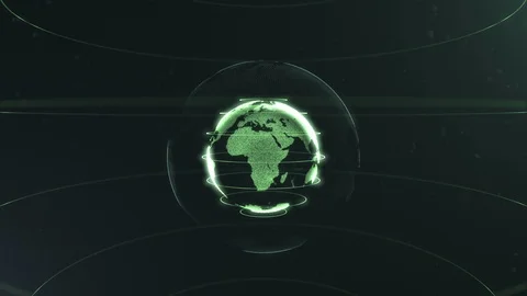 Futuristic sphere of dots. Globalization interface. Sense of science and Stock Footage 105207063