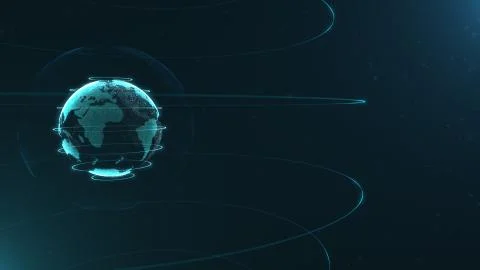 Futuristic sphere of dots. Globalization interface. Sense of science and Illustrazione stock