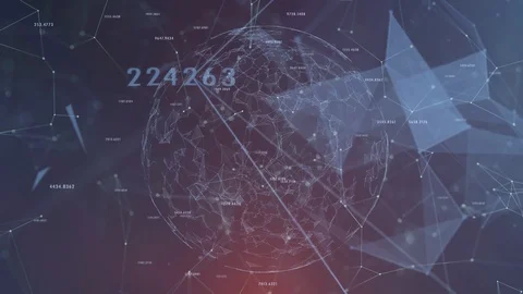 Futuristic sphere lines and dots motions Vidéo 97800760