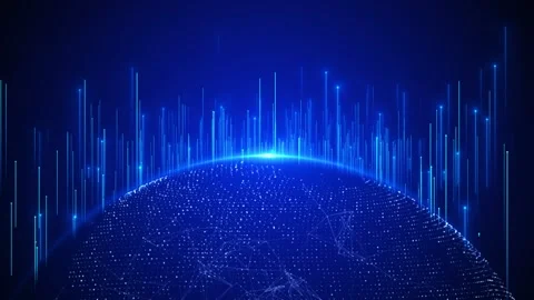 Futuristic sphere made points lines. Network connection structure. Big data Stock Footage 312187315