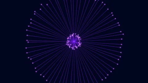 Futuristic sphere with neon dots Stock-Footage 221342479