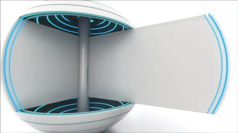 Futuristic Spheres Unfolding on white background Stock Footage 236996718