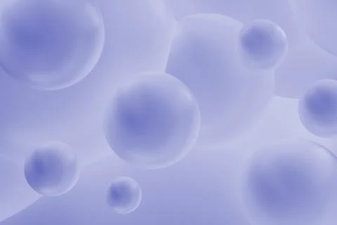 Futuristic spherical pattern background  with translucent violet bubbles and  Stock Illustration