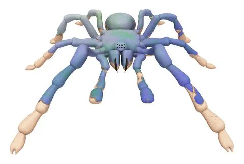 Futuristic spider isolated on white background Stock Illustration