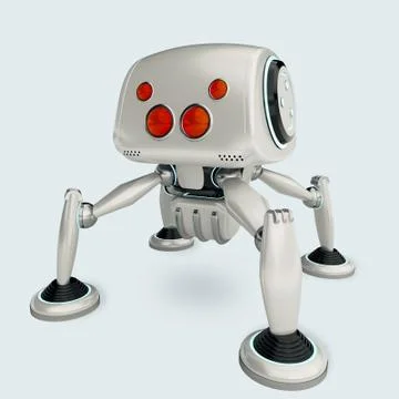 Futuristic spiderbot concept Stock Illustration