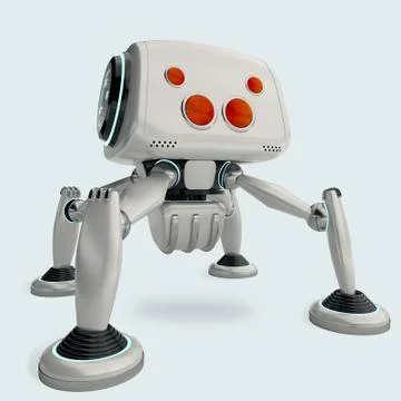 Futuristic spiderbot concept Stock Illustration