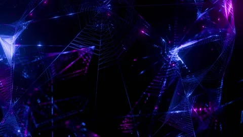 Futuristic Spiderweb Hypnotic Loop Animated Background Stock Footage 306757189