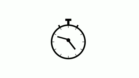 Futuristic Spinning Clock Icon 24 Hour Time Animation Stock Footage 325331726