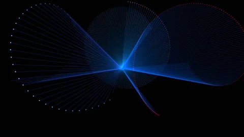 Futuristic Spiral Particle Projection Stock Footage 160654603