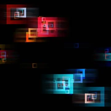 Futuristic square background design illustration Stock Illustration