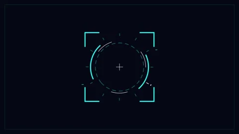 Futuristic Square HUD Digital Interface Overlay Element Stock Footage 345228745