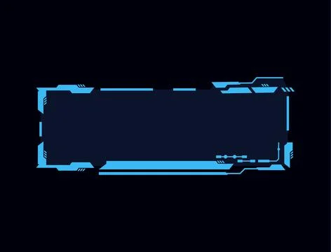 Futuristic square right-angled frame, vector illustration for web design Stock Illustration