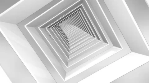 Futuristic Square Tunnel 스톡 동영상 64025498