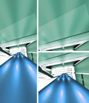 Futuristic stairway 3d render Stock Illustration