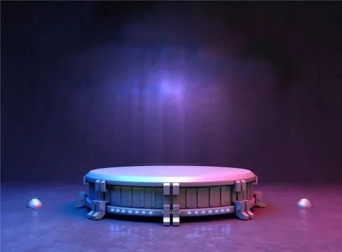 Futuristic stand or podium background for logo Stock Illustration