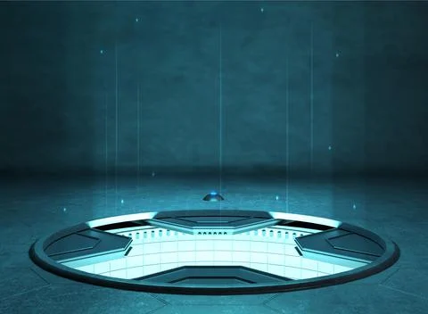 Futuristic stand or podium background for logo Stock Illustration