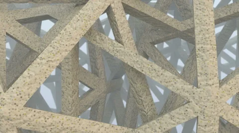 Futuristic stone construction.Seamless loop Stock Footage 47008346