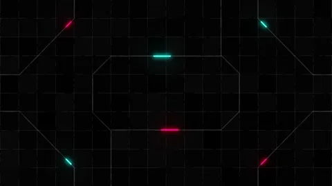 Futuristic stream of neon rays. Particle trails background. Communication Stock Footage 278716985