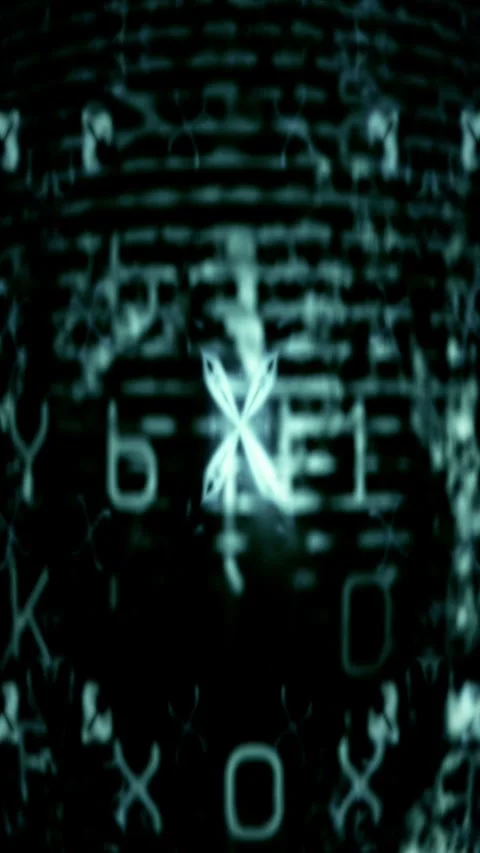 Futuristic Streaming Data Animation Loop Stock Footage 303452103