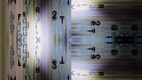 Futuristic, Streaming Data Screen Stock Footage 100725419