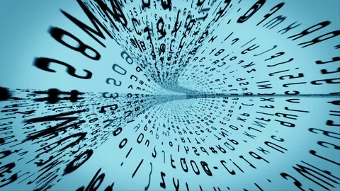 A Futuristic Streaming Data Tunnel Stock Footage 100726006