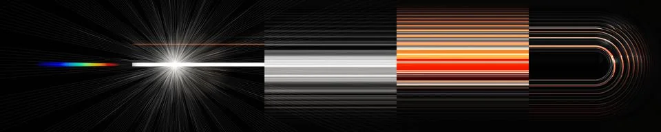 Futuristic stripe object panorama background design with light Stock Illustration