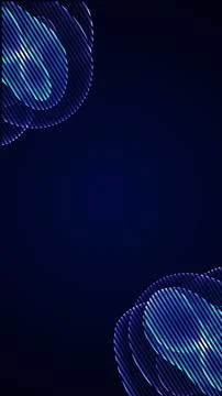 Futuristic striped circle frame in blue tones with clean dark copy space, m.. Stock Illustration