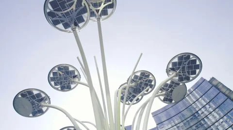 Futuristic Structure in the City Stock-Footage 58815348