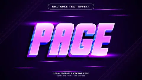 Futuristic Style 3D editable text effect Template Suitable for modern desig.. Stock Illustration