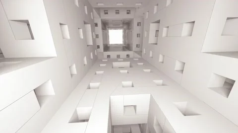 Futuristic style menger sponge fly-through Stock-Footage 63041421