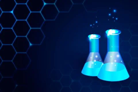 Futuristic style science lab background 스톡 일러스트