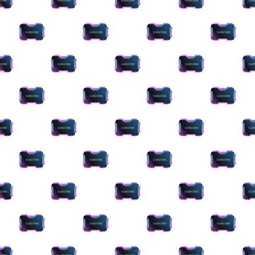 Futuristic subscribe buttons creating seamless purple tech pattern Illustrazione stock