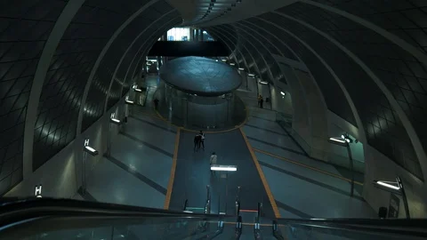Futuristic Subway Station Stock Footage 96937583
