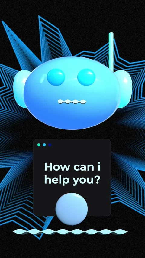 Futuristic Support Robot Provides Engaging User Experience With Vibrant Motion Stock Footage 335990797