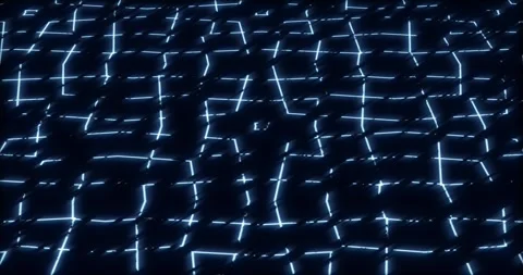 Futuristic surface concept with blue geometric shapes that transform Stock Footage 248152680