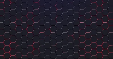 Futuristic surface concept with hexagons.  Abstract technology background Stock Footage 250262761