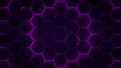 Futuristic surface concept with hexagons. Trendy sci-fi technology background Vídeo Stock 242430465