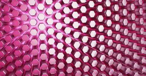 Futuristic surface from geometric blocks with glitter, texture from hexagons. Stock Illustration