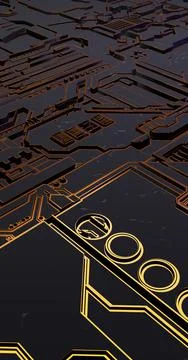 Futuristic surface of low-poly elements and parts. illustration in the style Illustrazione stock