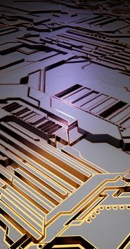 Futuristic surface of low-poly elements and parts. illustration in the style Illustrazione stock