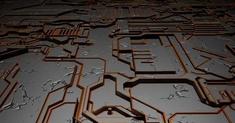 Futuristic surface of low-poly elements and parts. illustration in the style Stockillustratie