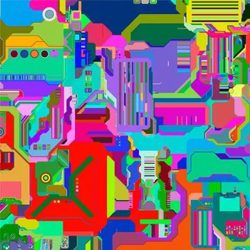 Futuristic surface of low-poly elements and parts. Vector illustration in the Illustrazione stock