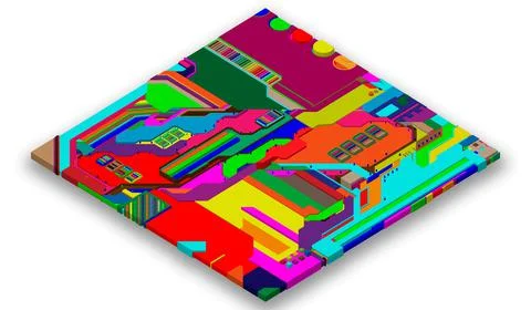 Futuristic surface of low-poly elements and parts. Vector illustration in the Illustrazione stock