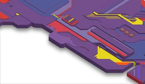 Futuristic surface of low-poly elements and parts. Vector illustration in the Stock Illustration